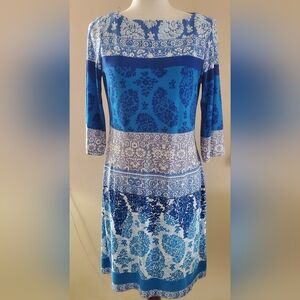 Donna Morgan summer dress, Marocan style print, size 6